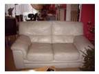 three seater plus 2 seater. leather cream suite,  6 years....